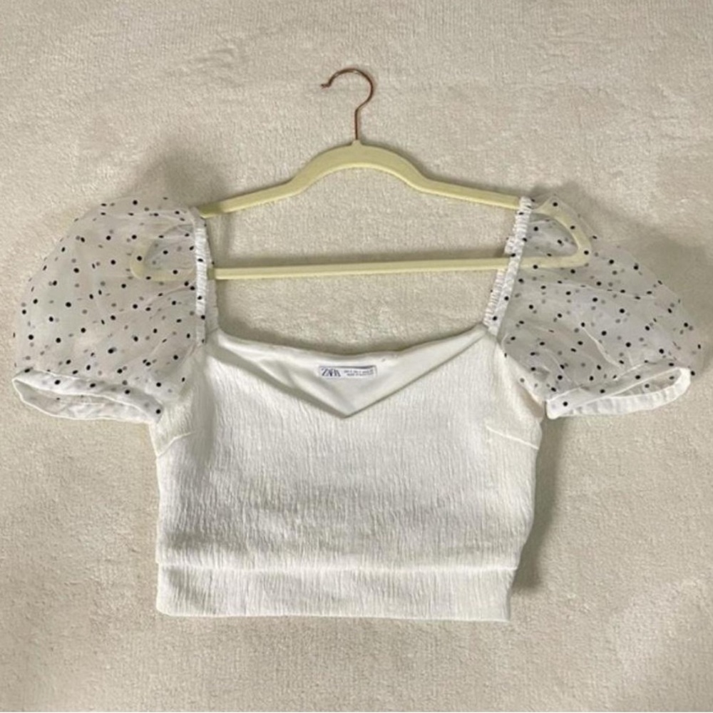 Zara Puff sleeve crop top